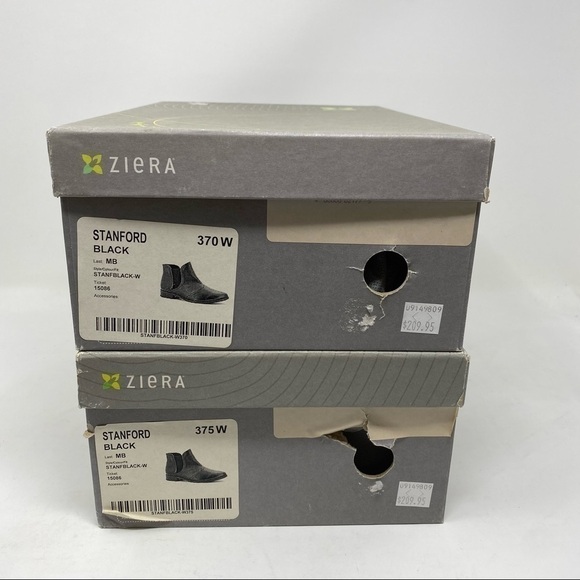 Ziera Stanford black leather ankle boots WIDE - Picture 7 of 8